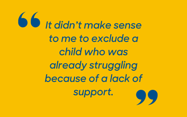 “I was at a complete crisis point; my child was crying about going to school every day” 